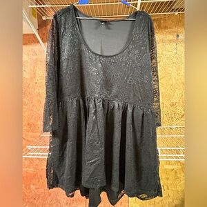 Elegant Black Lace Top